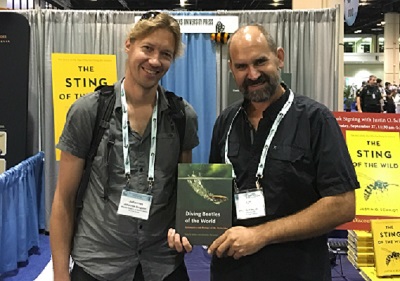 Kelly and Johannes with Book: Diving Beetles of the world