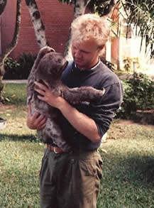 Jon with a sloth